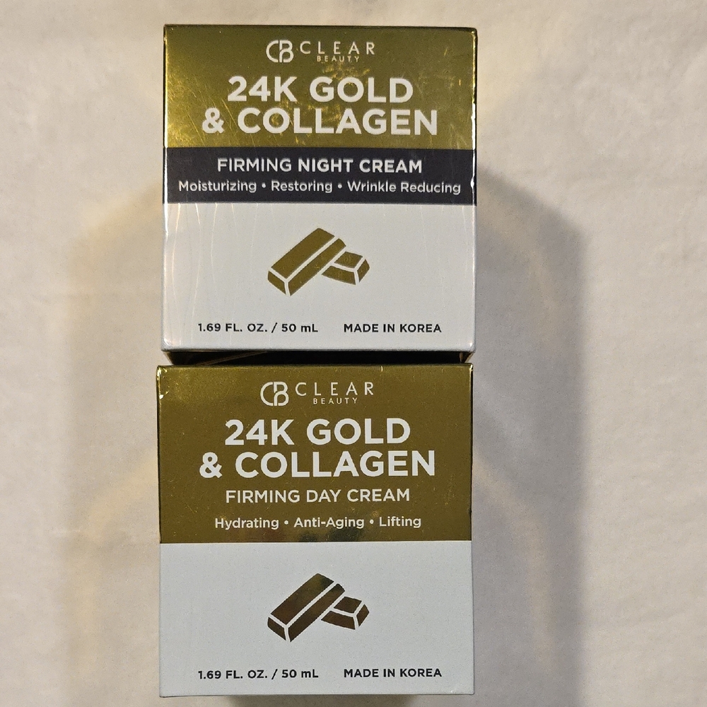 24K Gold & Collagen Firming Night and Day Cream Set